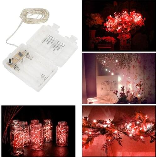 6m 60 LED Bright Silver Wire String Light Fairy Lamp Christmas Party Decoration 3AA Battery Box With 8 Function Remote Control