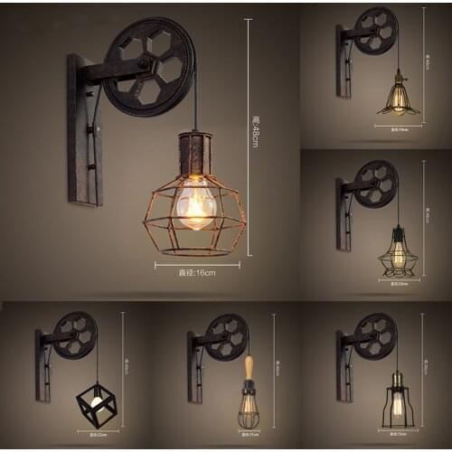 Vintage living room decoration bed wall lamp abajur mirror light glass ball bedside aisle corridor wall lamp