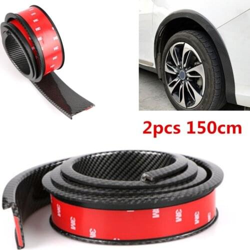 1.5m/4.9ft Rubber Styling Mouldings Car Wheel Arch Protection Moldings Anti-collision Mudguard Auto Wheel Sticker