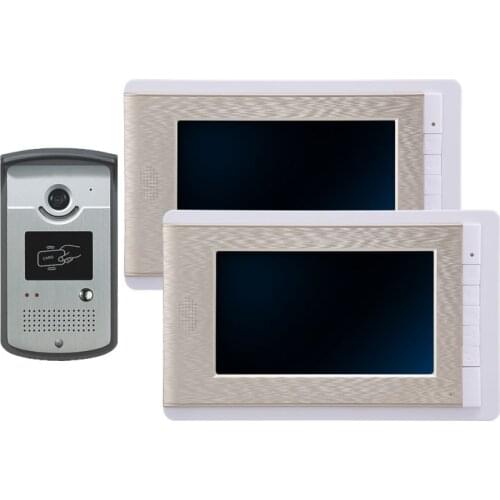 1V2 Ridf Access Control 7 Inch Monitor Wired Intercom Video Door Phone