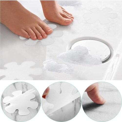 20pcs/set Bathroom Tools Bathtub Transparent Flower Non-slip Stickers Stairs Safety Shower Anti-slip Tape