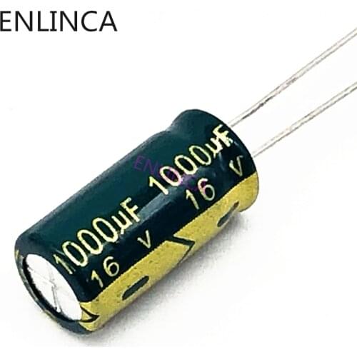 40pcs/lot P92 1000uf16V Low ESR/Impedance high frequency aluminum electrolytic capacitor size 8*16 16V 1000uf 20