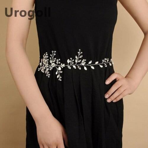 Npble Wedding Dress Accessories Flowers Applique Sash Belt Headband With Rhinestones For Bridal Women Dresses Belts Soiree Party