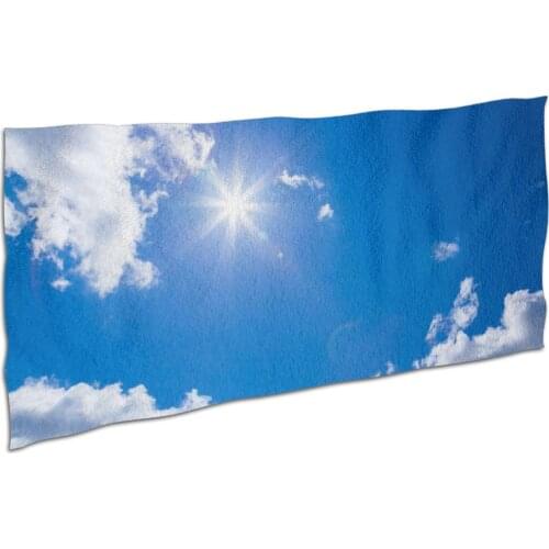 Printed spa bathrobe under clear sky laundry quick drying microfiber bath towel gym fashion pad