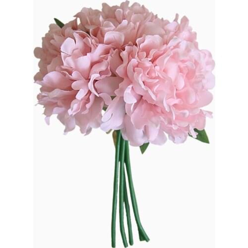 Artificial Flower Bundle Silk Peony Bouquet Simulation Hydragea Branch Flower Decoration Home Wedding Hand Holding Wreath