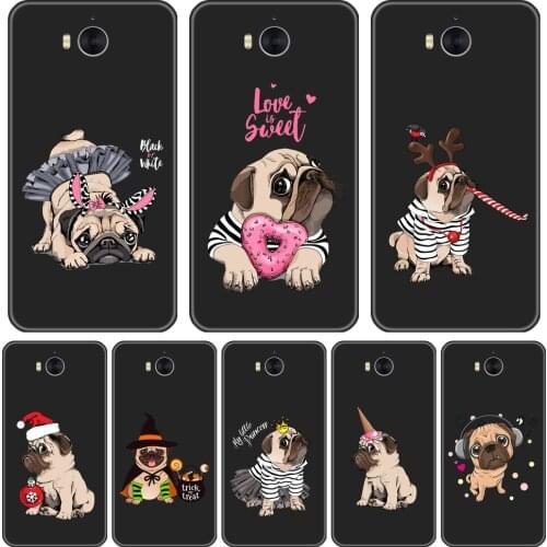 For Huawei Y3 Y5 Y6 II Y7 2017 Pro Phone Case Silicone Soft Pud Dog Christmas Back Cover For Huawei Y5 Y6 Y7 Prime 2018 Y9 2019