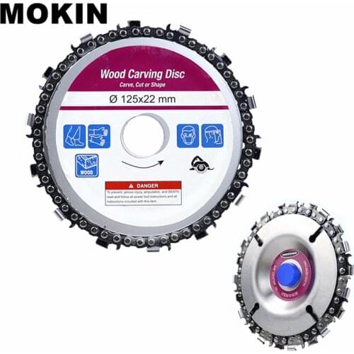 4''/5'' Angle Grinder Chain Disc 14T/22T Wood Carving Disc For Carving Sculpture Stump Removal Cutting Chainsaw Tool Accessories