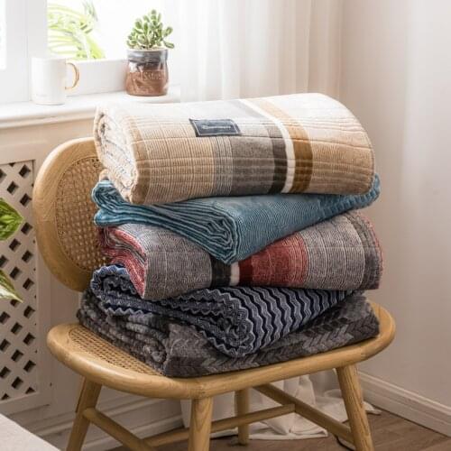Home Textiles 1pcs Flannel Blanket Summer Soft Warm Coral Fleece Bed Sheet Throw Mechanical Wash Winter cobertor одеяло