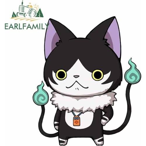 EARLFAMILY 13cm x 11cm for Black Cat Motorcycle Car Bumper Stickers Personality Decal Waterproof Vinyl Material For JDM SUV RV