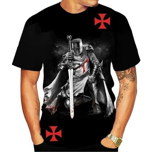 Knight Templar 3d T-shirt Knight Templar Fashion Casual T-shirt Mens Womens Hip Hop Harajuku Streetwear Childrens Casual Top