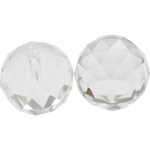 Crystal Faceted Ball 10pcs/Lot 40mm Clear Color Glass Chandelier Prism Balls For Chandelier Suspension
