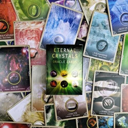 Oracle Tarot Cards Eternal Crystals Interactive Board Games Tarot English Divination Tarot ​Family Party Playing Cards