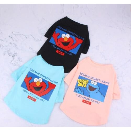 Cartoon Printed Chihuahua Summer Cotton Cool Tshirt Pet Dog Clothes for Small Dogs Puppy Clothing French Bulldog Pug Costume