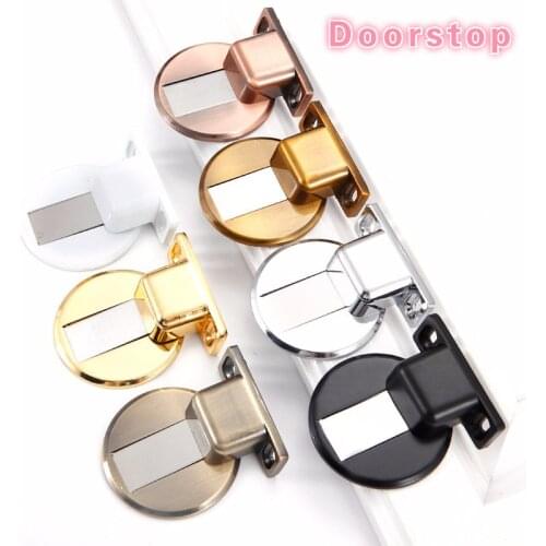 Magnet Door Stops Stainless Steel Door Stopper Magnetic Door Holder Toilet Glass Door Doorstop Furniture Hardware Tool