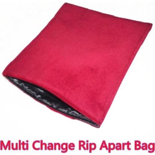 Multi Change Rip Apart Bag(Black/Red Color Available) Magic Tricks Fun Stage Object Appearing Vanish Magia Gimmick For Magicians