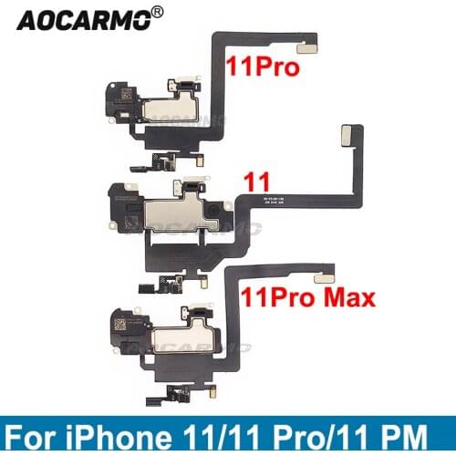 Aocarmo For iPhone 11 Pro Max Top Earpiece Ear Speaker With Proximity Light Sensor Flex Cable Replacement Repair Part