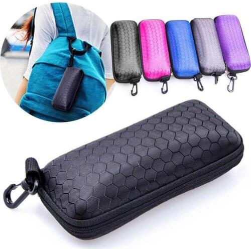 Glasses Storage Box Zipper Hard Eye Glasses Case Protable Protector Eyewear Glasses Bags Rectangle Cases Box A1Z8