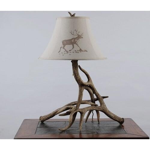 American Country Resin Lights Antler Chandelier Europe Deer Horn Chandeliers Lighting Fixture LED Vintage Lightings