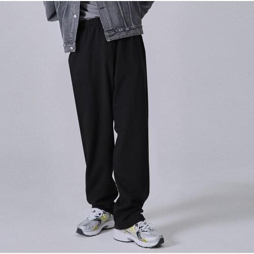 Casual pants mens small feet spring waist stretch, wide leg, loose, large mens pants, Korean straight mens pants