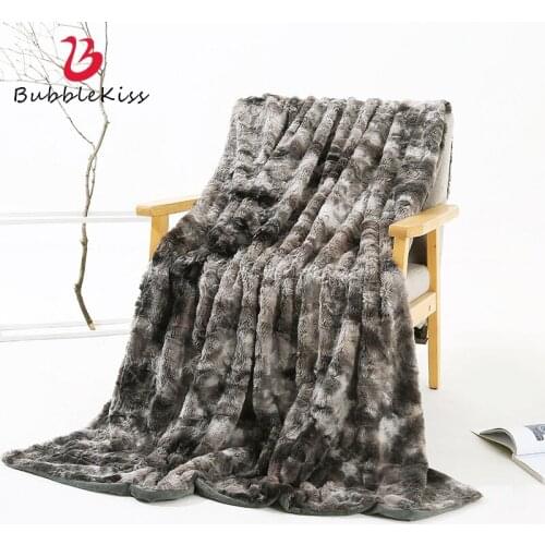Bubble Kiss Shaggy Super Soft Coral Fleece Blanket Warm Cozy Bedding Blanket Fluffy Airplane Hotel Throw Sofa Blanket for Beds