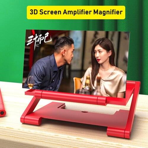 Folding 3D screen amplifier magnifier for Enlarged smartphone Lupa screen magnifying Amplifying Projector for Mobile Phone stand
