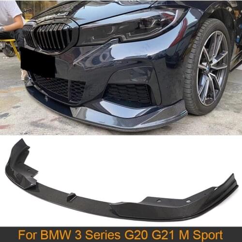 Carbon Fiber Front Bumper Lip Chin Spoiler for BMW 3 Series G20 G21 M Sport 2019 - 2021 Car Front Bumper Lip Splitters Spoiler