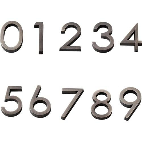 6cm Plated House Door Plaque Address Number Digit Figure Plate Sign Hotel Decor Door Decoration Номер двери