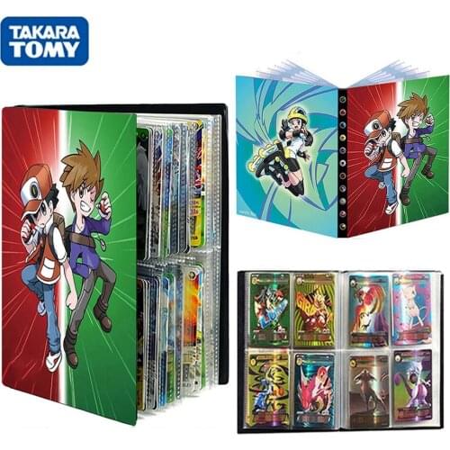 TAKARA TOMY 240PCS Pokemon Cards Album Book Cartoon Pokemons Boys Binder Game Card VMAX GX Collection Holder Folder Cool Toy kid
