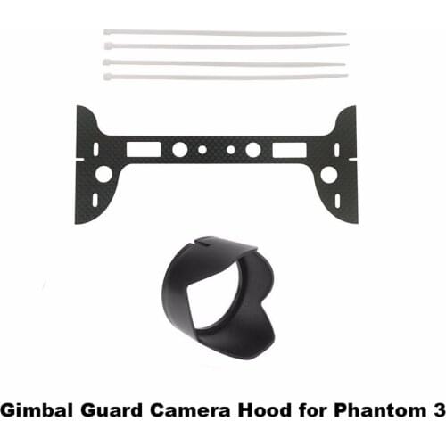 Carbon Fiber Gimbal Camera Landing Guard Protector Camera Lens Hood Sunshade For DJI Phantom 3 Spare Parts Accessory
