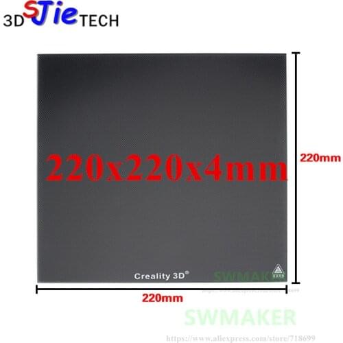 220x220x4mm Ultrabase Heated Bed Self-adhesive Build Surface Glass plate for Creality Wanhao Prusu I3 TEVO 3D Printer