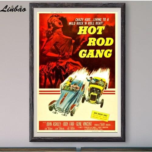 V230 1958 Hot Rod Gang! Vintage Classic Movie Print Silk Poster Home Deco Wall Art Gift