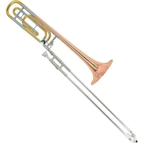 High grade gold brass bell Tenor Tuning Slide Trombone