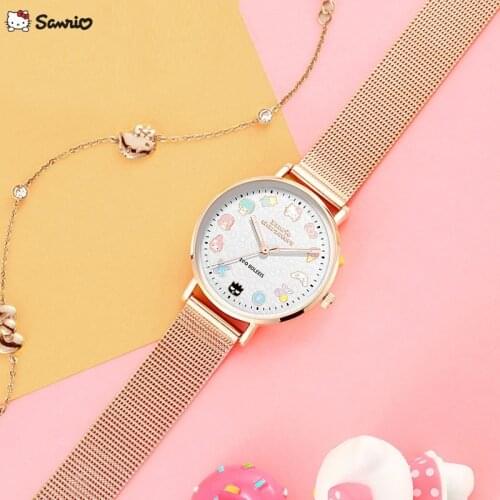 Disney Official Women Fashion Casual Quartz Wristwatches Cute Cat Cartoon Scale Lovely 3D Dial Girls Ladys Students Gift Clock