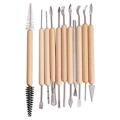 11pcs Wax Ceramics Pottery Clay Carving Modeling DIY Sculpture Tool Polymer Clay Tools Sculpture Set Ceramic Tool Tools For