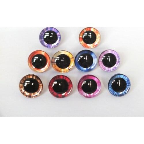 20pcs 14mm/16mm/18mm/20mm/25mm 3D safety toy eyes Color Doll Eyes DIY + glitter Nonwovens -Can choose size and color