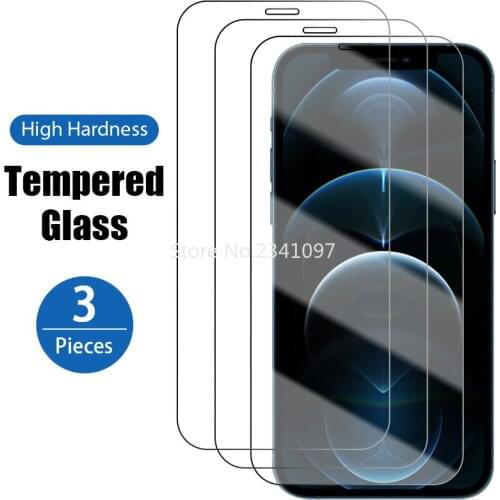 3 Pieces Tempered Glass for IPhone 12 Pro Max Mini SE 2020 Screen Protector for IPhone 11 Pro XS Max 7 8 6 6S Plus X XR 5 5S