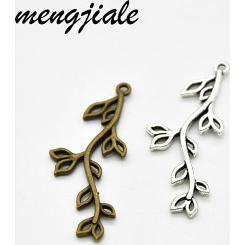 30pcs Retro alloy metal Tree Branch charms Fit DIY Handmade necklace earring bracelet Pendant Jewelry Making 43*17mm