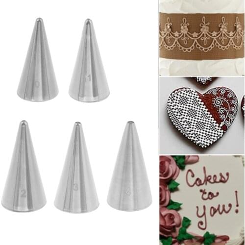 5 Size Premium Icing Piping Nozzles Set Cream Cake Decorating Tool Writing Decorating Tips Head Baking Pastry Tip