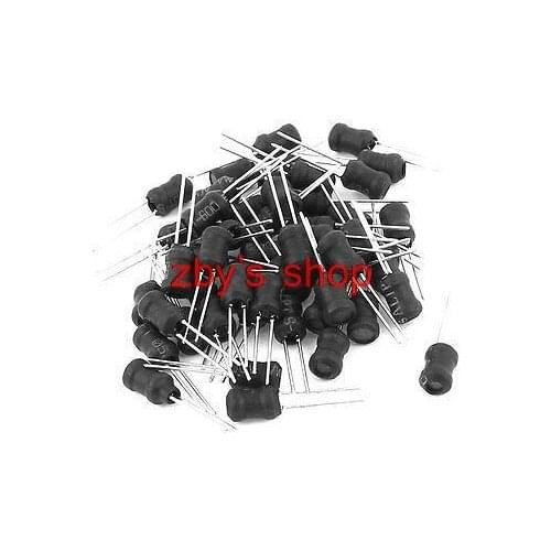 50 x 330uH 500mA 5x7mm 10% Ferrite Core Radial Lead Inductor Black