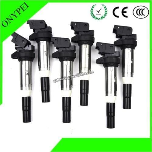 6 PCS/LOT 12138616153 New Ignition Coils For BMW 1 3 5 7 X3 X5 Z4 N20 N26 N52 N54 N55 2.0L 3.0L (2004-) 12137594596 0221504801