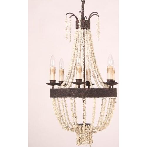 American retro personality turquoise creative chandelier villa duplex living room staircase bedroom study lamp