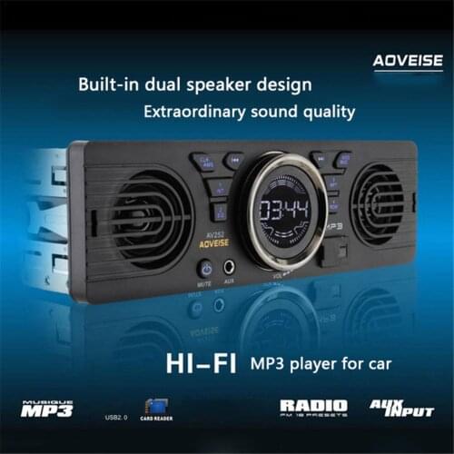 AV252 (B) / 12V Car SD Card MP3 Audio Electric Car Radio Speaker Bluetooth Speaker Car Player Car Audio Automobiles Accessories