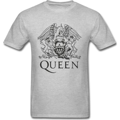 Queen Freddie Mercury Brand Tee Shirt Grey Rock Music Popular Tshirts Hip Hop Women Men Fashionable All Cotton T Shirt New