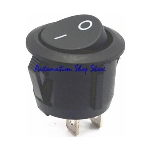 5Pcs Round Type Switch AC 6A/250V 10A/125V 2P ON-OFF SPST 2 Position Circle Rocker Switch