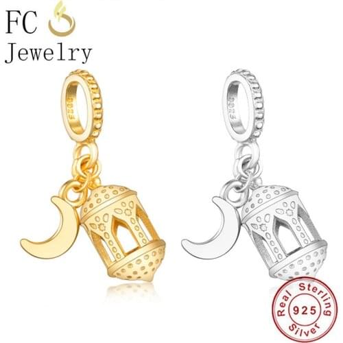 FC Jewelry Fit Original Brand Charm Bracelet 100% 925 Silver Magic Castle Moon Bead Pendant For Making Women Berloque 2020 NEW