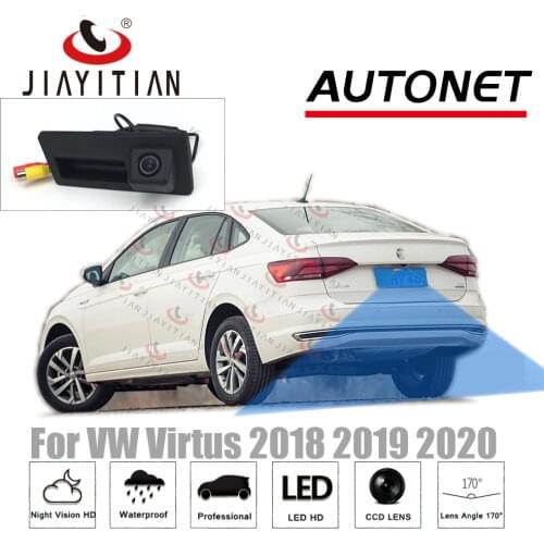 JIAYITIAN Car Trunk Handle camera For Volkswagen VW Virtus 2018 2019 2020 ccd HD Rear View camera Parking backup Reverse Camera