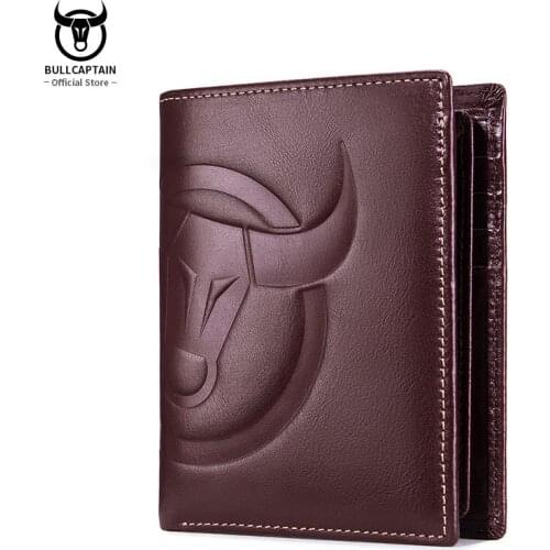 2021 New Business Man Short Standard Wallet Genuine Cowhide Leather Compact Card Holder Male Money Clips Coin Purse Portefeuille