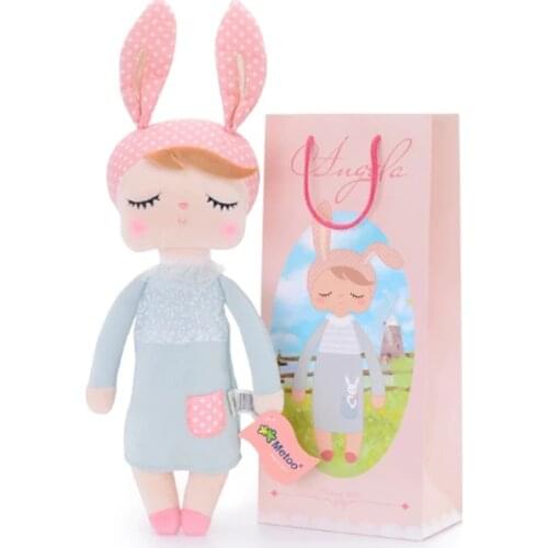 Metoo Mermaid Angela Plush Dolls Baby Toy Gift Lace Bunny Rabbit Animals zero Genuine plush doll for Children Girl Kids Toys