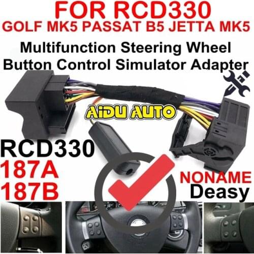 RCD330 Multifunction Steering Wheel Button Control Canbus gateway Simulator Adapter For VW Golf 5 6 Jetta MK5 Passat B6 187B 187