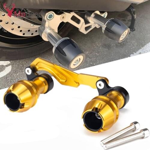 Modified XMAX Rear Protective Crash Slider Guard Rear Axle Muffler Pipe Frame Falling Sliders For Yamaha X MAX 300 400 125 250
